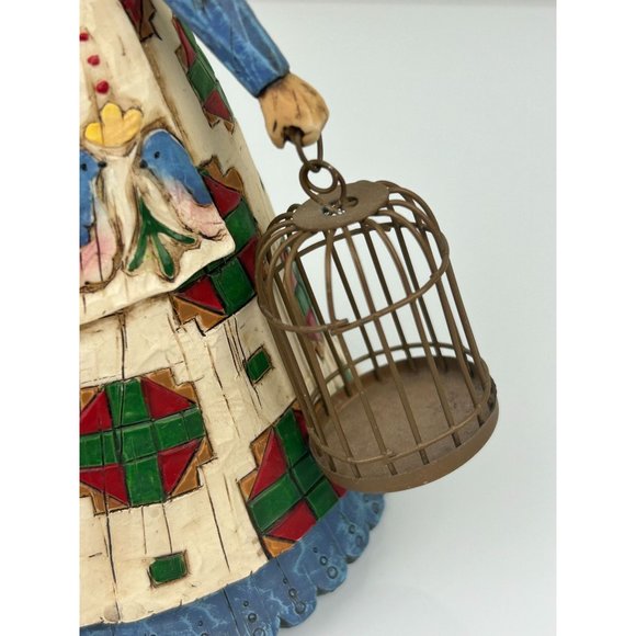 VTG Jim Shore Heartwood Creek Angel with Birdcage Bird Folk Art Resin Figure - Picture 9 of 16